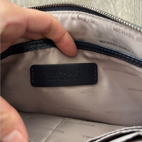 Michael Kors Blue Denim Buckle Clutch Wristlet - Picture 6 of 7